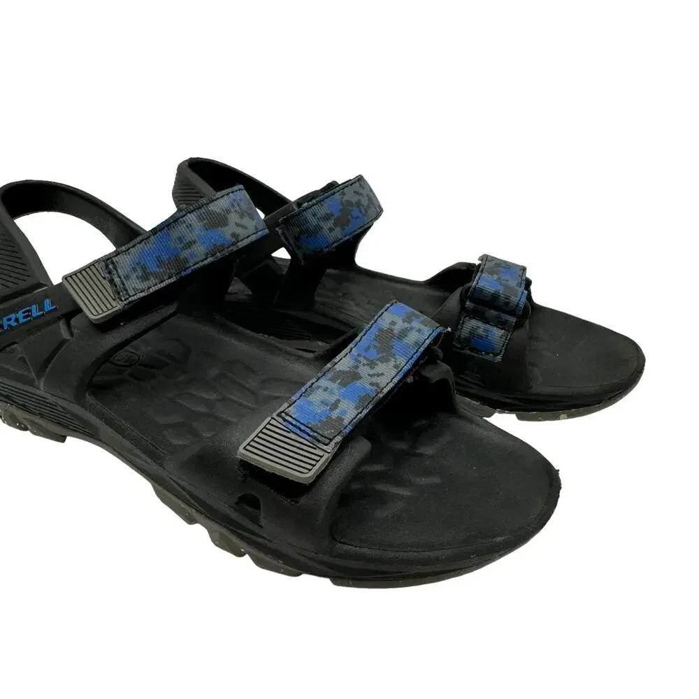 Merrell Youth Hydro Drift Black & Blue Camo Outdoor Sports Water Sandals
